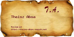 Theisz Absa névjegykártya